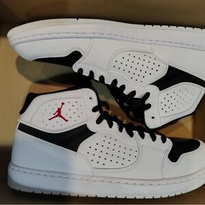 Jordan Access/  White, Black, and Red Sneakers . Men size 12
